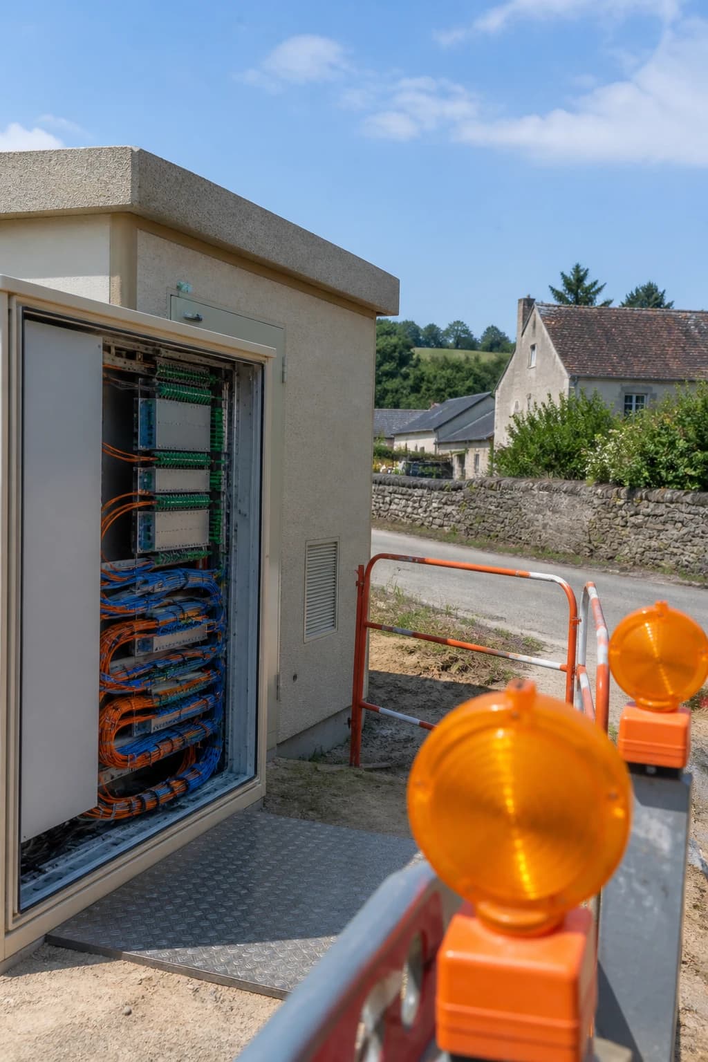 Local technique et câbles fibre d'un opérateur d'infrastructure
